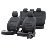 Ford Ranger T6 2012-2022 Double Cab Front And Rear Seat Covers - Pu Leather In Black